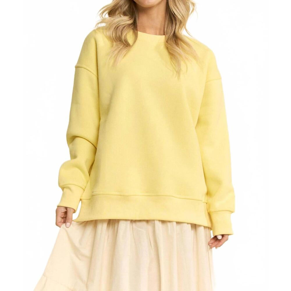 NEW JADE BY JANE love yourself be yourself oversized sweatshirt in yellow